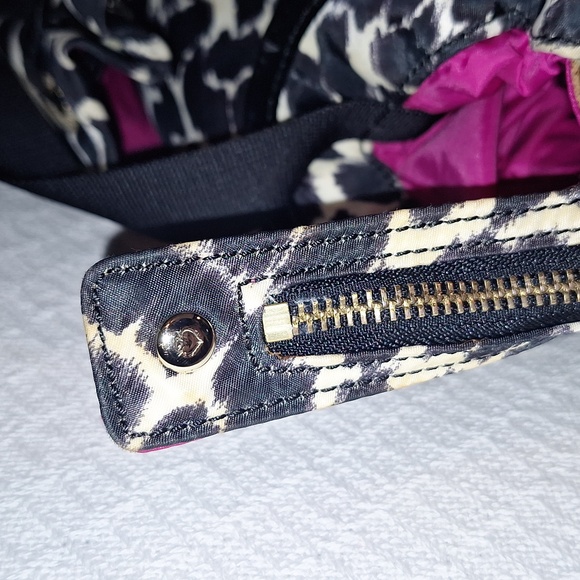 ♠️ Kate Spade Stevie Diaper Bag. Black and white cheetah. Hot pink. - Picture 14 of 17